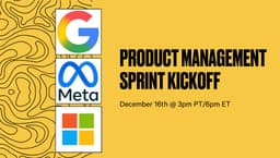 Product Management Sprint Kickoff