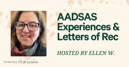 AADSAS Experiences & Letters of Rec